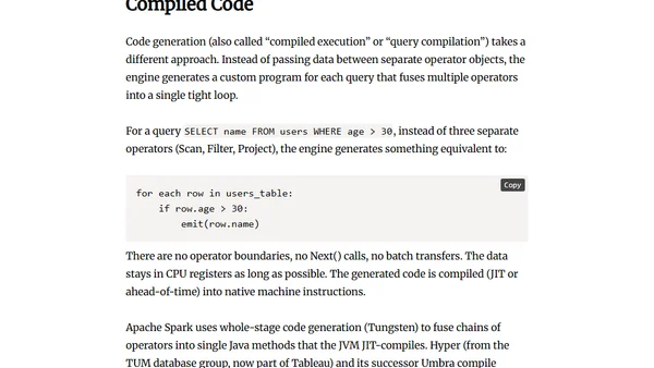 Volcano, Vectorized, Compiled: How Engines Execute Your Query