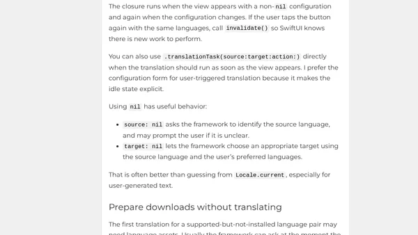 Translate Text In SwiftUI With The iOS 18 Translation API