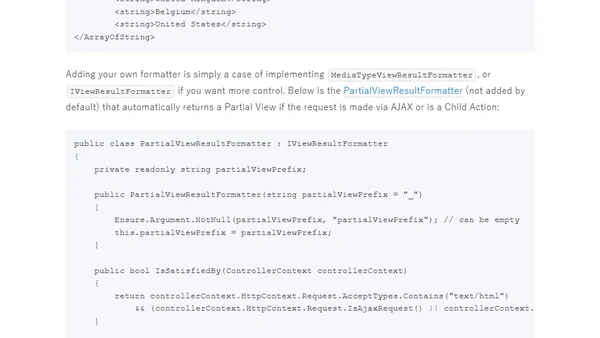 Content negotiation in ASP.NET MVC