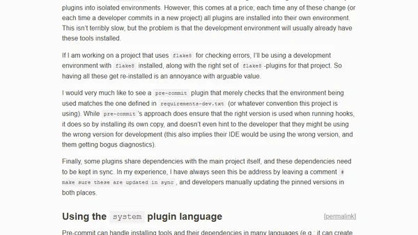 Notes on pre-commit