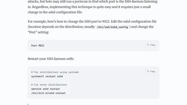Stop SSH brute force attempts