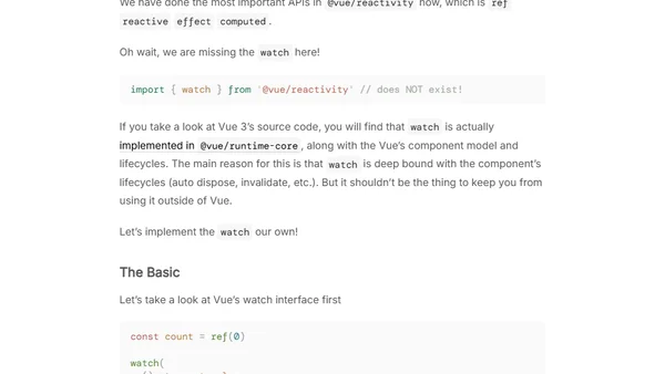 Watch with @vue/reactivity