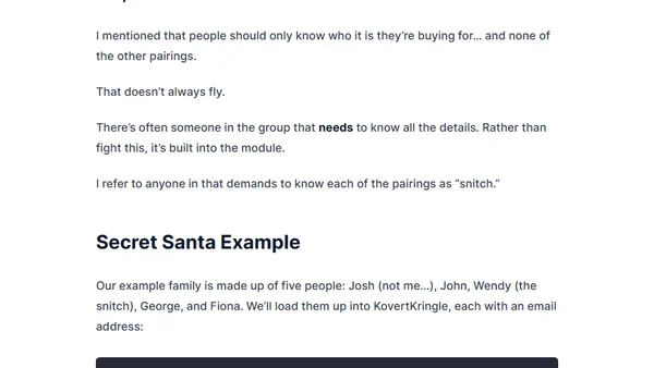KovertKringle: Secret Santa With a Dash of PowerShell