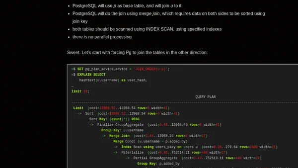 Waiting for PostgreSQL 19 – Add pg_plan_advice contrib module.