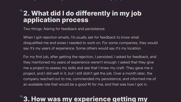 How did you get your first full-time job as a Junior Developer? - Interviewing myself and people ✨