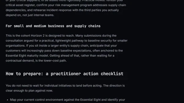 Australia Horizon 2 Cyber Strategy