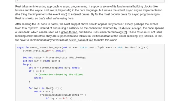 Concurrent Servers: Part 7 - Rust