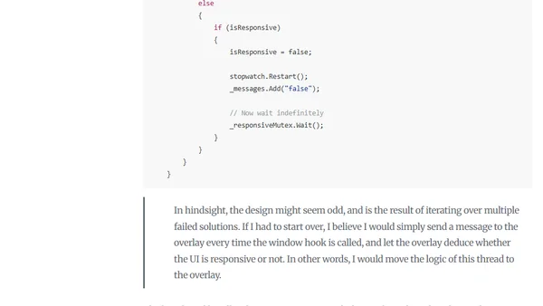 Measuring UI responsiveness in Resharper