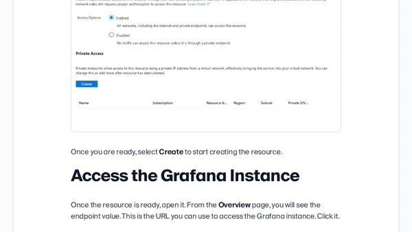 Deploying Grafana on Azure: UI Implementation Edition