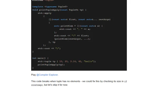 C++ Templates: How to Iterate through std::tuple: std::apply and More