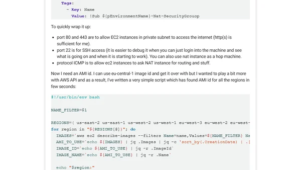 NAT instance on AWS