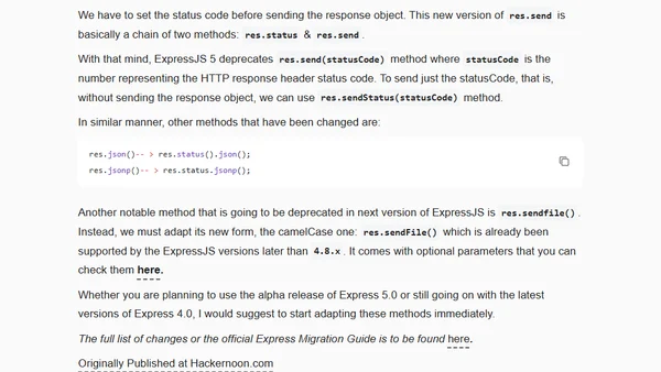 Migrating from Expressjs 4 to 5
