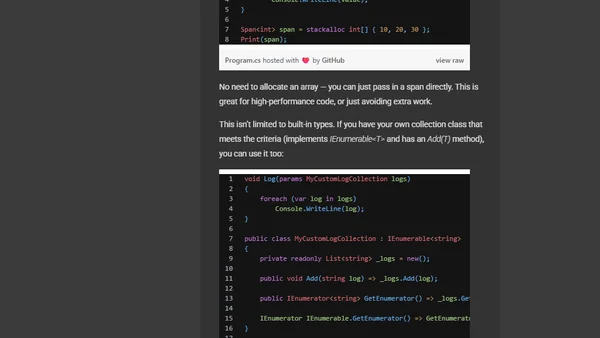 C# 13: Extended params for Method Parameters