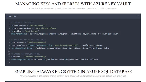 Encryption and Data Protection in Azure via PowerShell