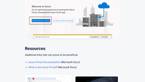 Use the Azure Portal Desktop App