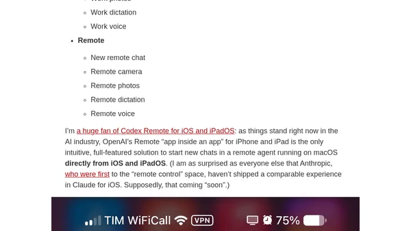 OpenAI Updates ChatGPT for iOS with Customizable Widgets for ChatGPT Work and Codex Remote
