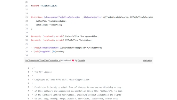 Transparent UITableView with Custom Background UIView and Tap Gestures