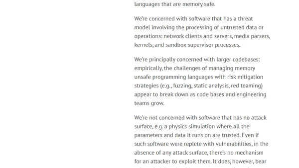 Defining the memory safe problem