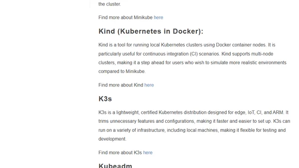 Up and running local Kubernetes Clusters