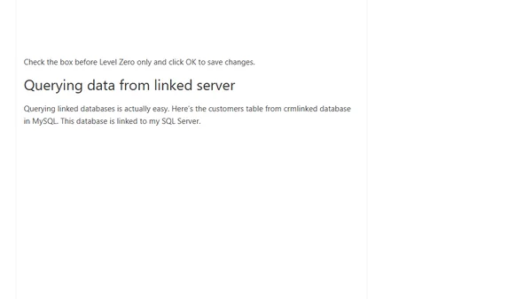Querying MySQL from SQL Server using linked server
