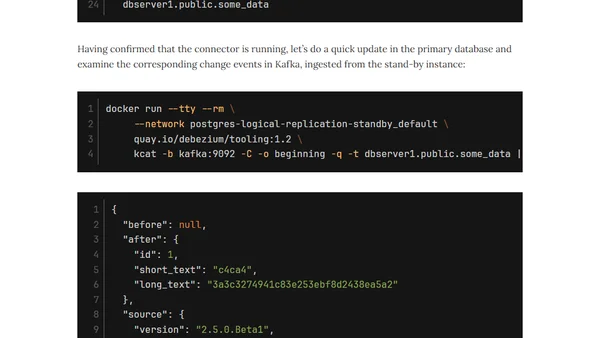 Logical Replication From Postgres 16 Stand-By Servers—Debezium and Failover Slots