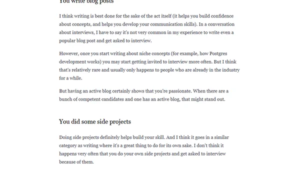 Distinguishing yourself early in your career as a developer