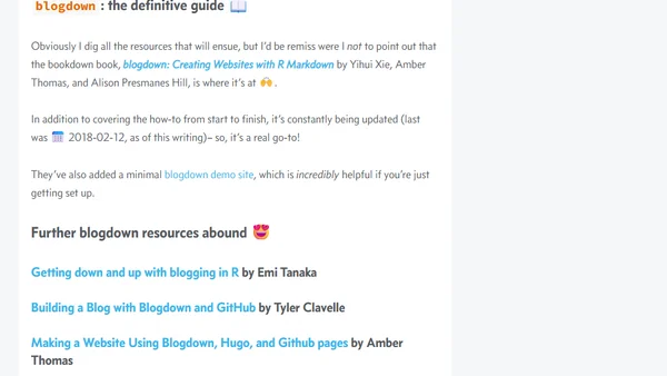 Keeping up with blogdown 🌟