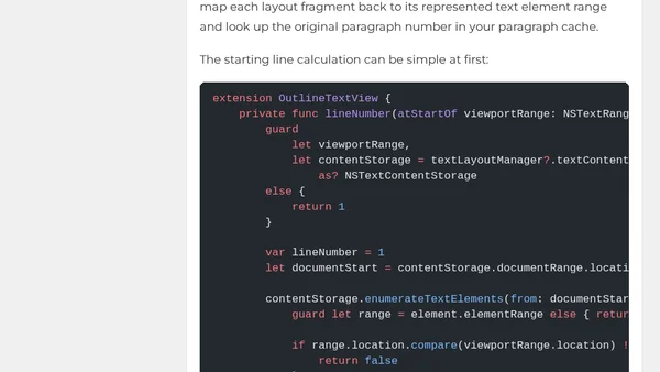 Add TextKit Line Numbers And Foldable Sections Without Rebuilding Text Editing
