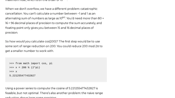 How not to calculate cosine