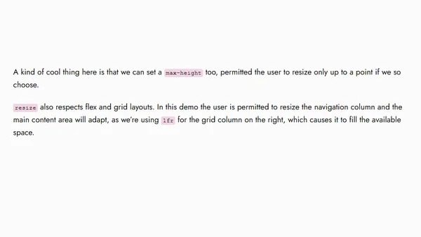 Resizing with CSS