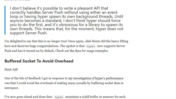 An Update On Hyper
