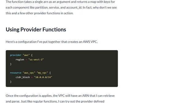 Using Provider Defined Functions in Terraform