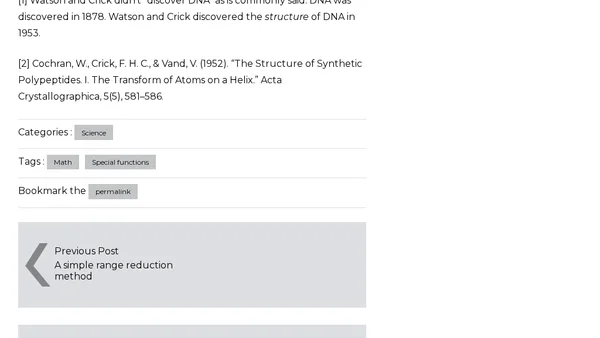 DNA and Bessel functions