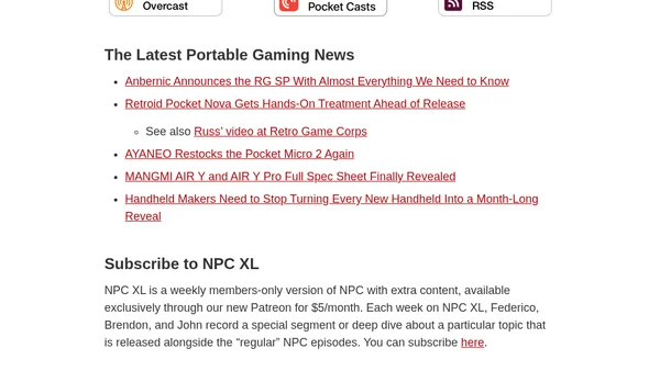 Podcast Rewind: Open Minis, the RG SP Announcement, Too Much Wi-Fi, and the MessagePad with D. Griffin Jones