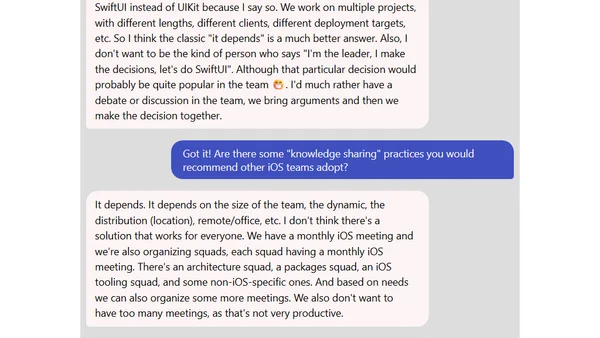 iOS Chat with Marius Constantinescu