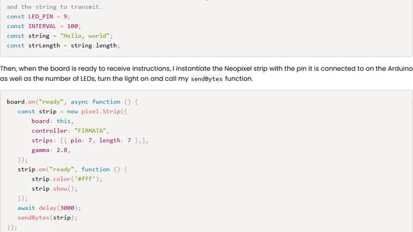 From Wi-Fi to Li-Fi, sending data via light using Arduino and JavaScript
