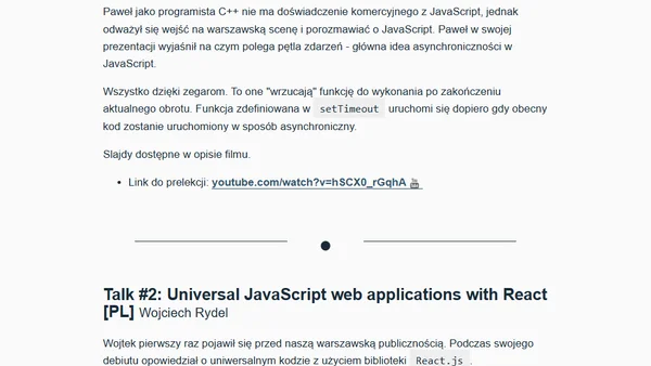 WarsawJS Meetup #18