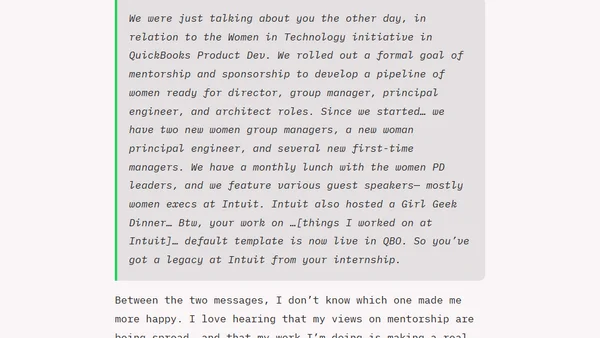 Feedback is awesome