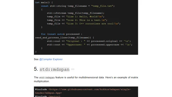 8 More C++23 Examples