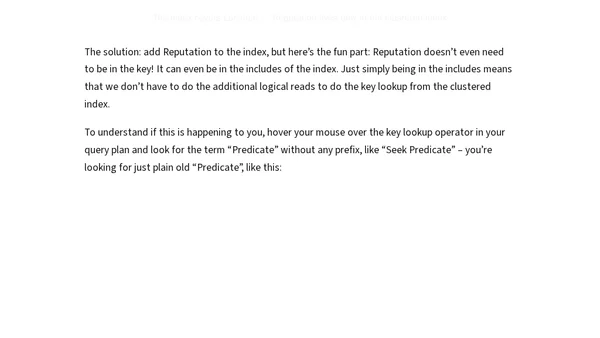 Database Animations: What’s a Residual Predicate and Why Is It Bad?