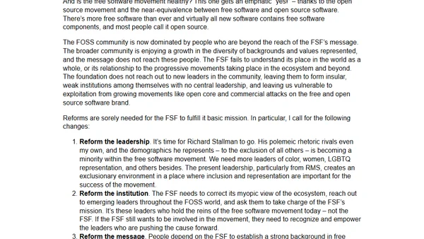 The Free Software Foundation is dying