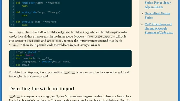 Detecting star imports in Python
