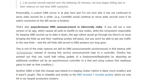 Notes on OpenAI Kubernetes outage