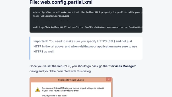 Getting started with Office 365 development - Part 4 - From development to production: Publish your app to Windows Azure Web Sites