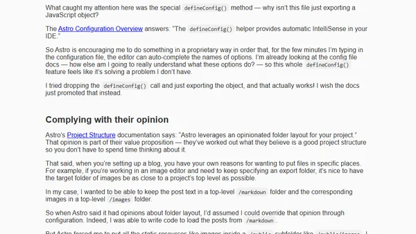 Static site generators like Astro are actually pretty complex for the problems they solve