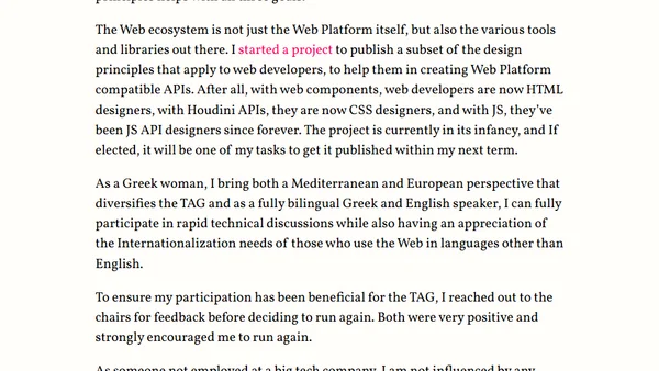 Position Statement for the 2022 W3C TAG Election