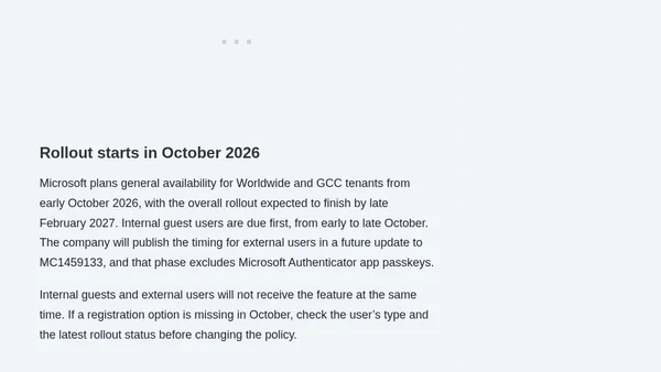 Microsoft Entra brings passkeys to B2B guest users