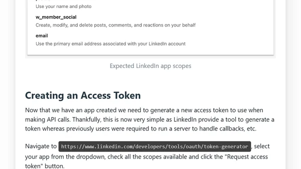 Posting to LinkedIn via the API