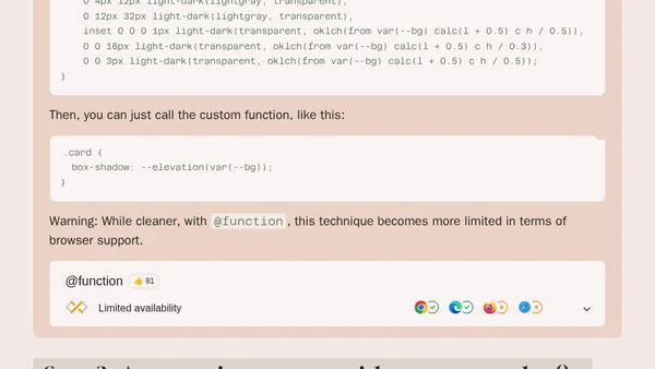 Modern CSS theming with light-dark(), contrast-color(), and style queries
