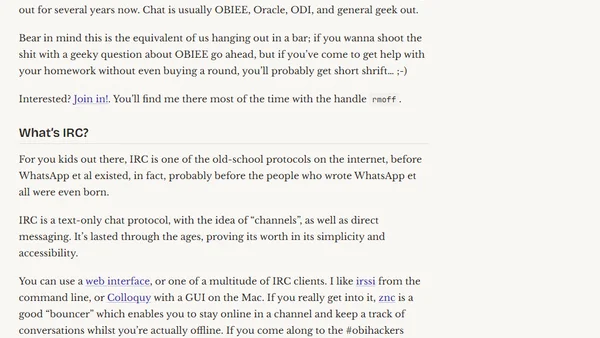 obihackers IRC channel